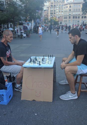 Playing chess in Union Square