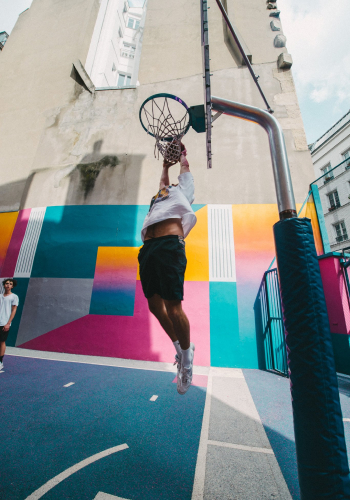 Playing Basketball at Pigalle Park